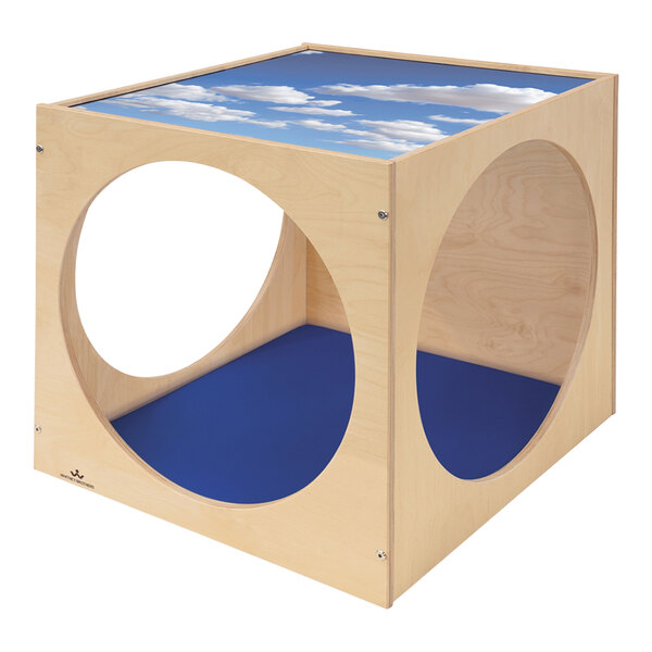 Whitney Brothers 23" x 24 1/4" x 23" Toddler Acrylic Sky Top Play House Cube with Mat