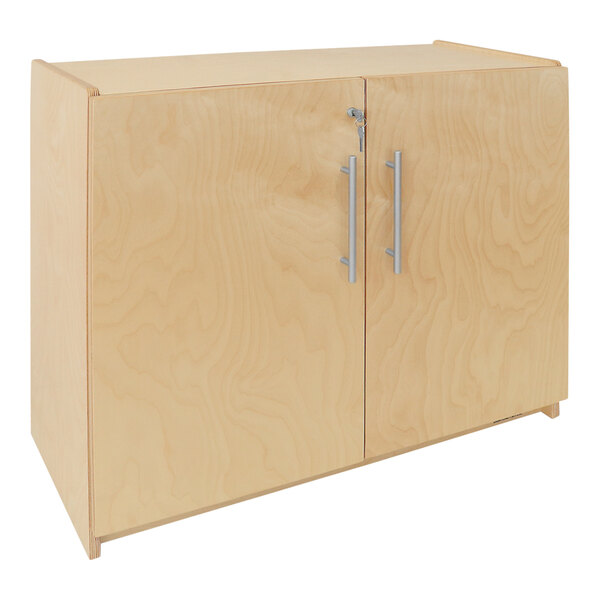 Whitney Brothers Whitney Plus 36" x 15" x 30" Locking Wood Classroom Supply Cabinet