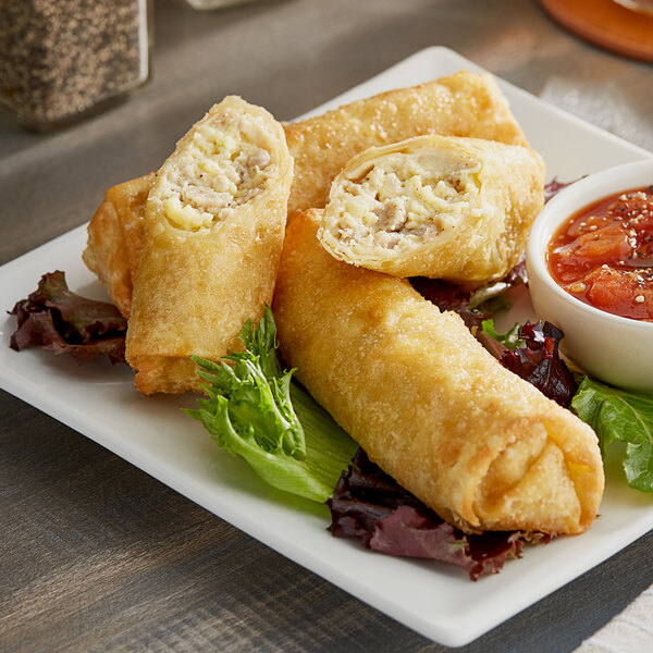 The Gourmet Egg Roll Co. 3 oz. Sausage, Egg, and Cheese Egg Roll - 60/Case