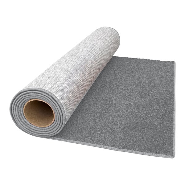 A roll of FloorEXP Citadel Gray event carpet.