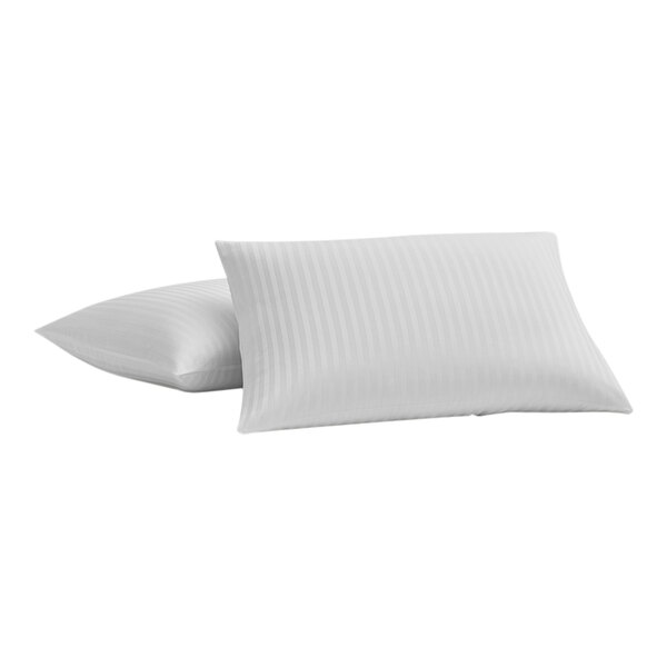 Garnier-Thiebaut Riviera White Stripe Sateen Weave 100% ELS Cotton Pillowcase