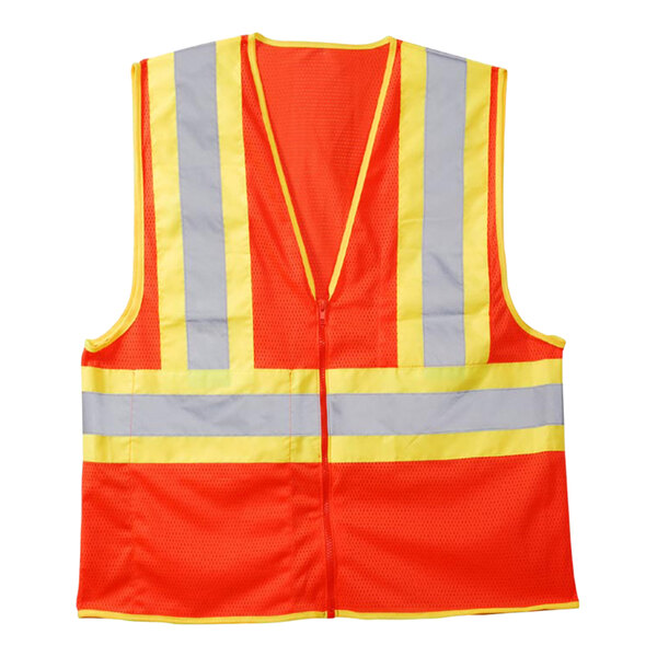 Cordova Orange Type R Class II High Visibility Mesh Safety Vest with Two-Tone Reflective Tape - 5XL