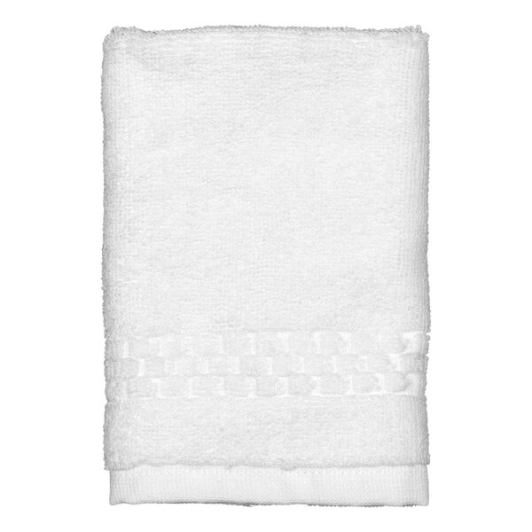 Garnier-Thiebaut Mistral 13" x 13" White 100% Combed Terry Cotton Wash Cloth 2 lb. - 150/Case