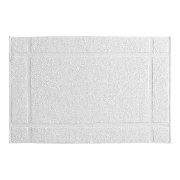GarnierThiebaut Bora 20" x 30" White Cotton / Polyester Bath Mat 7 lb