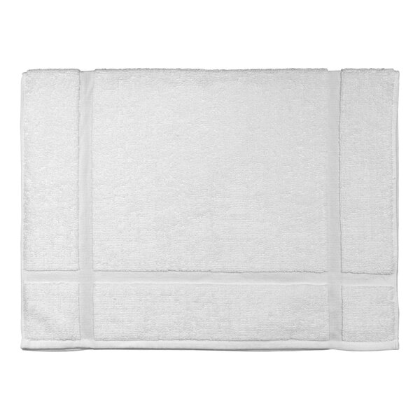 GarnierThiebaut Bora 20" x 30" White Cotton / Polyester Bath Mat 7 lb