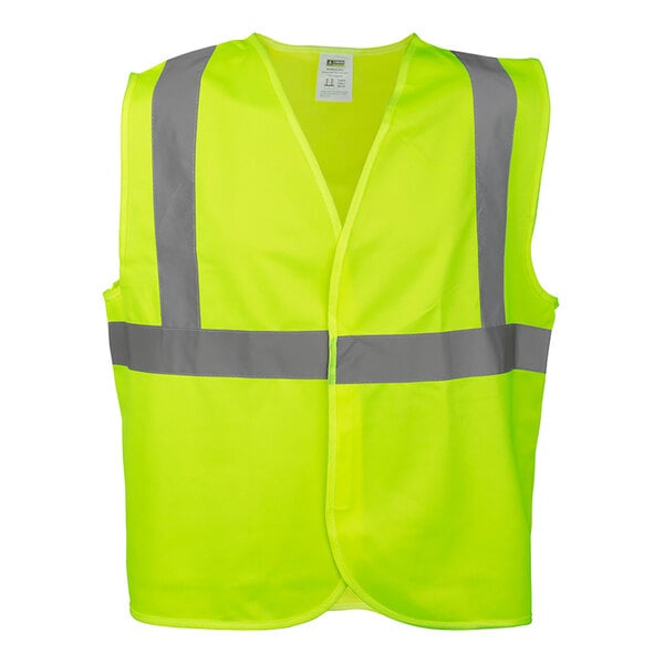 Cordova Lime Type R Class II High Visibility Safety Vest with Hook & Loop Closure - 5X