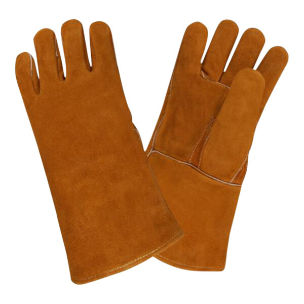 Cordova Russet Brown Shoulder Split Cowhide Leather Welder's Gloves with Sock Lining - Extra Large - 12/Pack