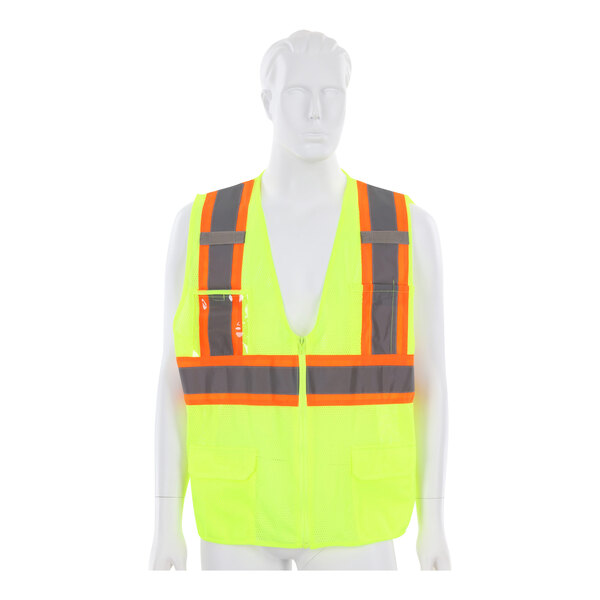 Cordova Cor-Brite Lime Type R Class II High Visibility Mesh Surveyor's Mesh Safety Vest