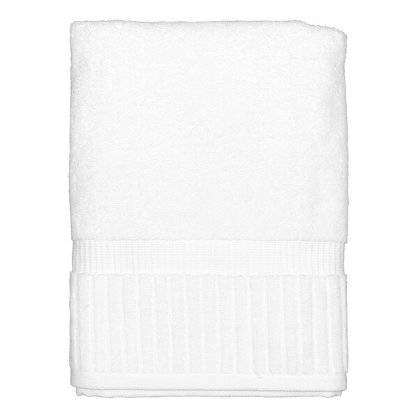 Garnier-Thiebaut Epure Plus 27" x 54" White 100% Combed Terry Cotton Bath Towel 16.25 lb. - 12/Case