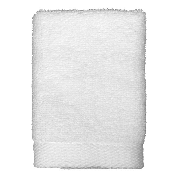 Garnier-Thiebaut Metro 13" x 13" White 100% Combed Terry Cotton Wash Cloth 1.75 lb. - 180/Case