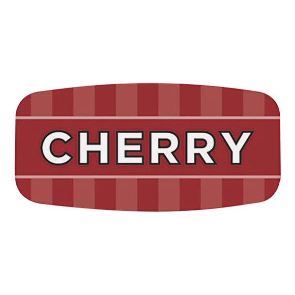 Bollin 5/8" x 1 1/4" Rectangular Permanent Cherry Bakery Label - 1000/Roll