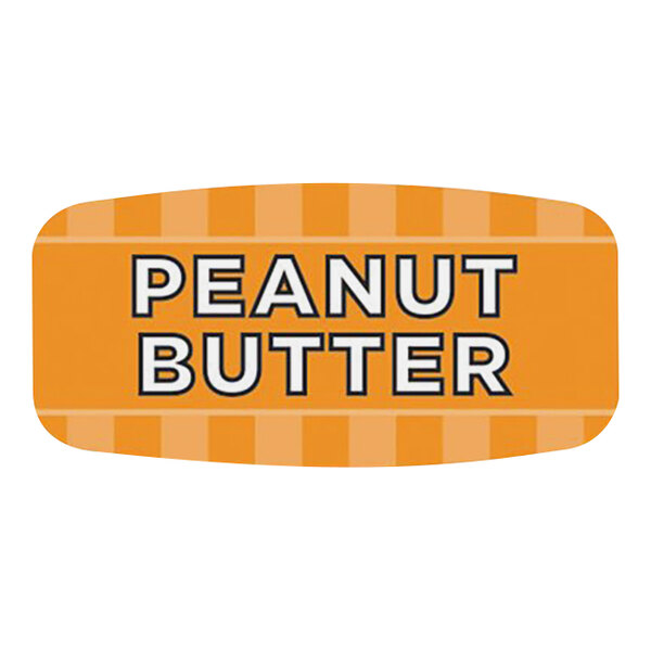 Bollin 5/8" x 1 1/4" Rectangular Permanent Peanut Butter Bakery Label - 1000/Roll