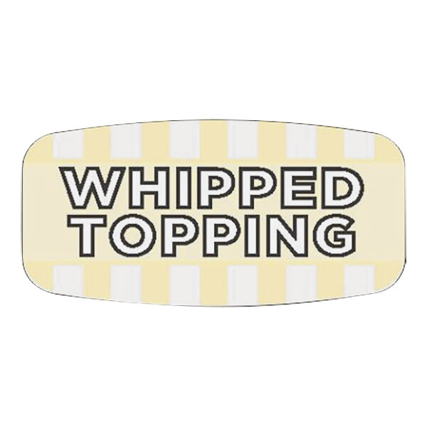 Bollin 5/8" x 1 1/4" Rectangular Permanent Whipped Topping Bakery Label