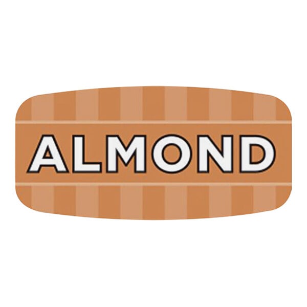 Bollin 5/8" x 1 1/4" Rectangular Permanent Almond Bakery Label - 1000/Roll