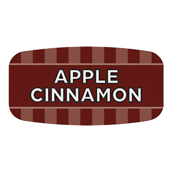 Bollin 5/8" x 1 1/4" Rectangular Permanent Apple Cinnamon Bakery Label - 1000/Roll