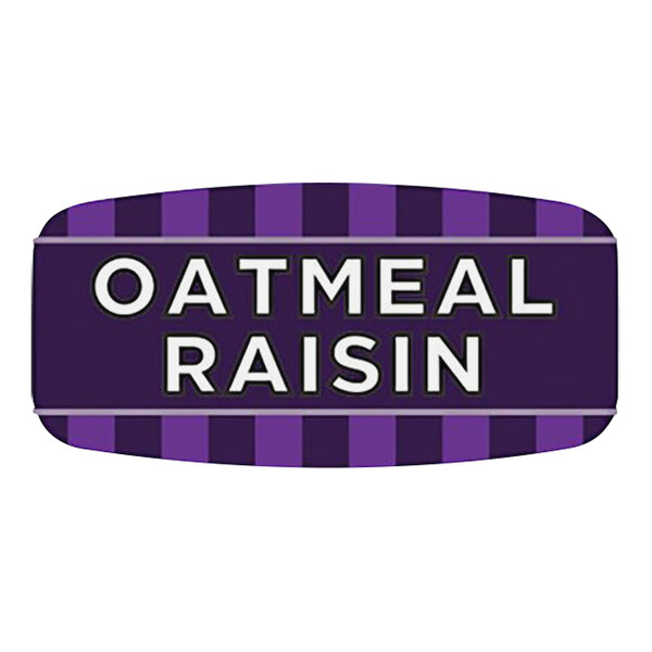 Bollin 5/8" x 1 1/4" Rectangular Permanent Oatmeal Raisin Bakery Label - 1000/Roll