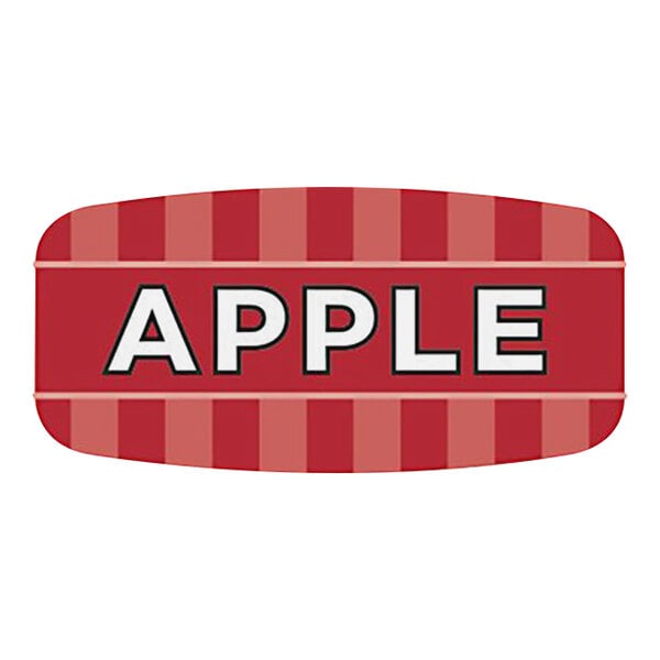 Bollin 5/8" x 1 1/4" Rectangular Permanent Apple Bakery Label - 1000/Roll