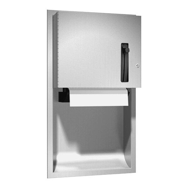 American Specialties, Inc. Simplicity 10-645224 Recessed Lever-Operated Roll Paper Towel Dispenser