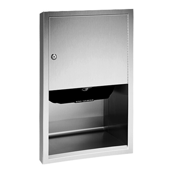 American Specialties, Inc. Traditional 10-045210AC-6 Semi-Recessed AC-Operated Automatic Roll Paper Towel Dispenser