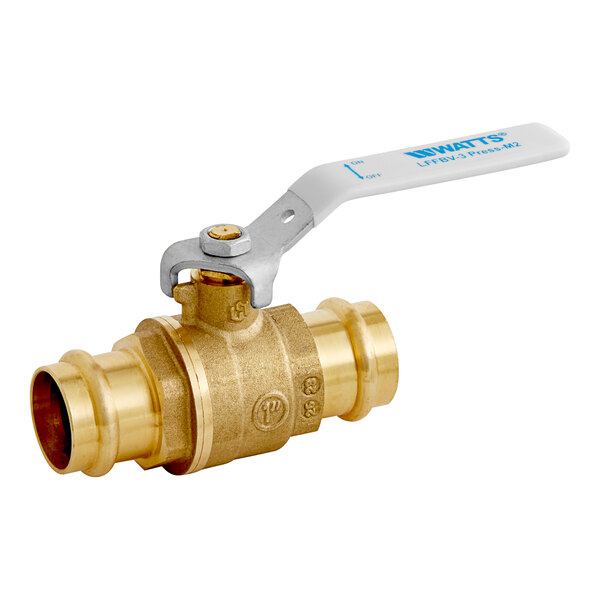 Watts 88005495 LFFBV3 PRESSM2 1" Full Port Brass Ball Valve with