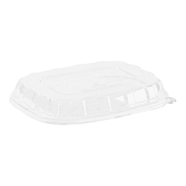 Stalk Market Rectangular Plastic Dome Lid for 32 and 48 oz. Rectangular Fiber Containers - 200/Case