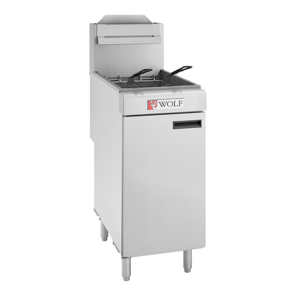 Wolf WF4002 4550 lb. Liquid Propane Floor Fryer 120,000 BTU
