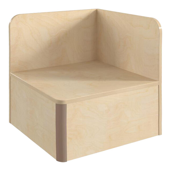 Flash Furniture Bright Beginnings 16 1/2" x 16 1/2" Wooden Modular Classroom Corner Table / Chair