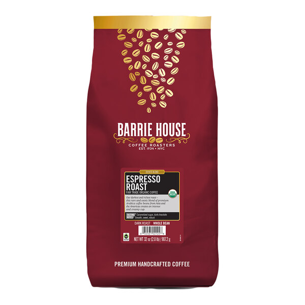 Barrie House Fair Trade Organic Espresso Roast Whole Bean Espresso 2 lb.