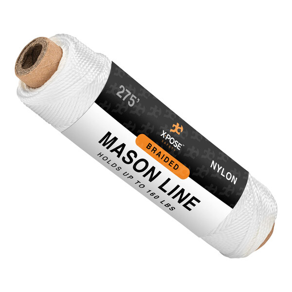 Xpose Safety 5/8" x 275' White Nylon Braided Mason Line / Rope NTW-275-X