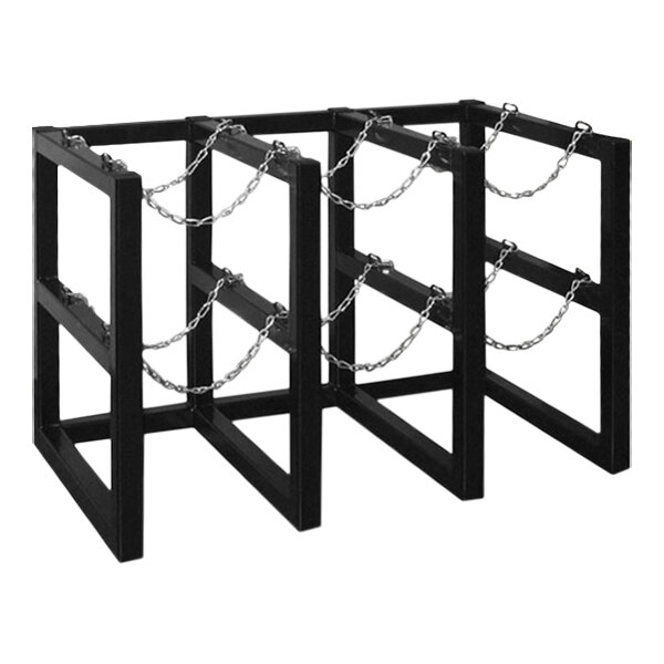 Justrite 44" x 26" x 30" Gas Cylinder Barricade Rack for 6 Vertical Cylinders 35128