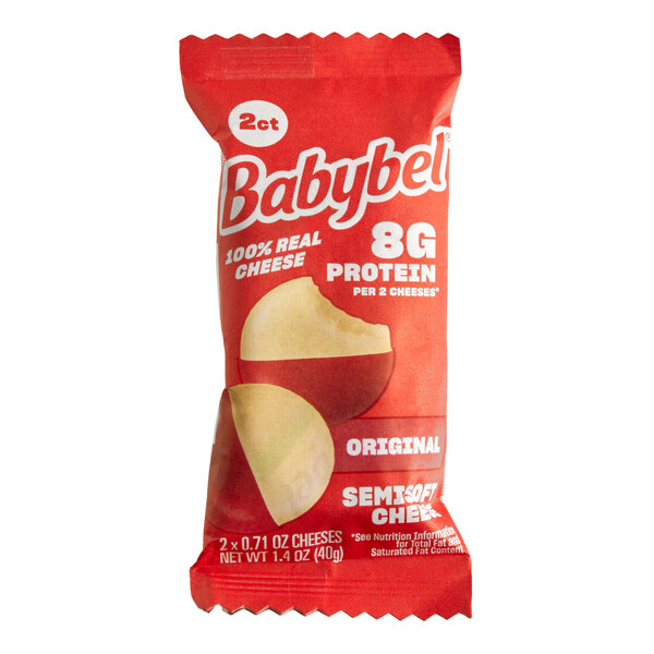 Babybel Original Mini Cheese 2-Count Pack - 20/Case