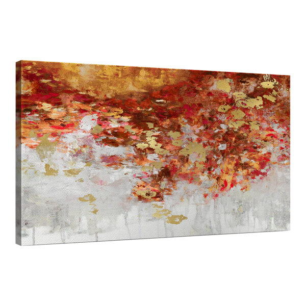 Elephant Stock Charmed with Reds Canvas Wall Art