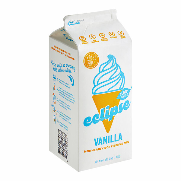 Eclipse Foods DairyFree Vegan Vanilla Soft Serve Ice Cream Mix 0.5 Gallon 6/Case