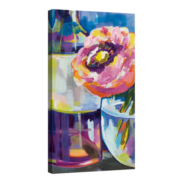 Elephant Stock Floral Party II Canvas Wall Art