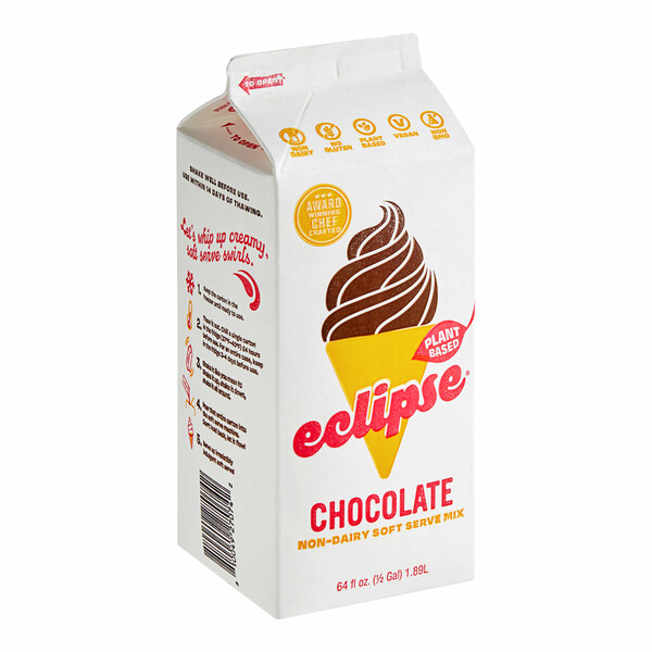Eclipse Foods DairyFree Vegan Chocolate Soft Serve Ice Cream Mix 0.5 Gallon 6/Case