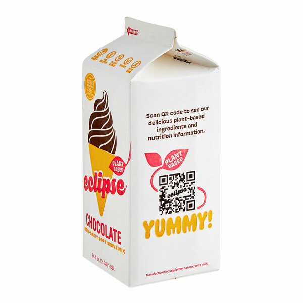 Eclipse Foods DairyFree Vegan Chocolate Soft Serve Ice Cream Mix 0.5 Gallon 6/Case