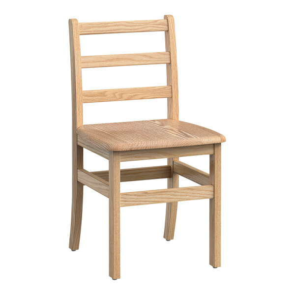 Foundations Little Scholars 16" Wood Ladder Back Kid's School Chair - 2/Set