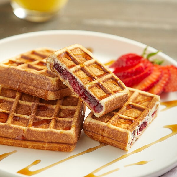 Le Chic Patissier Mixed Berry-Filled Waffle 2.8 oz. - 48/Case