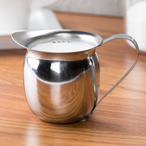 12 Pieces/Unit Bell Creamer 8 Ounce Stainless Steel 