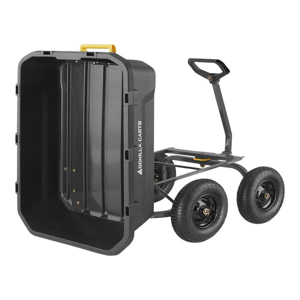 Gorilla GCG12 1,600 lb. HeavyDuty Poly Yard Dump Cart
