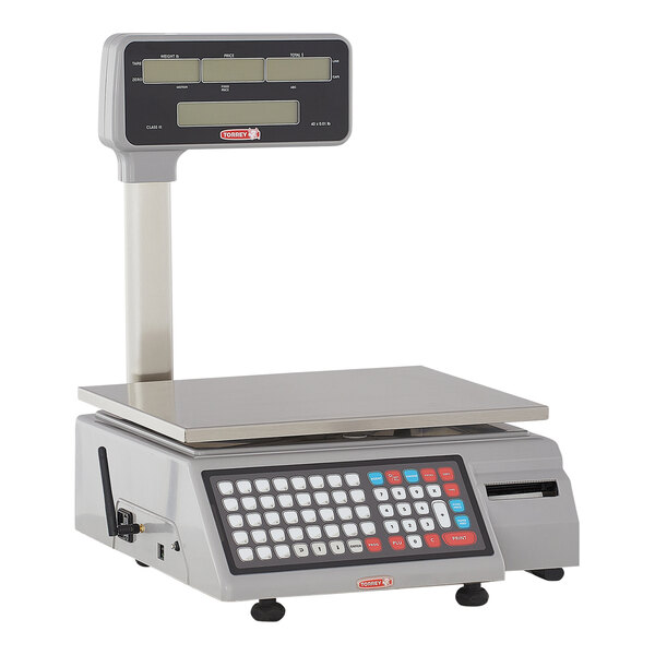 Tor Rey W-LABEL40LP 40 lb. WiFi Price Computing Scale with Thermal Label Printer, Legal For Trade