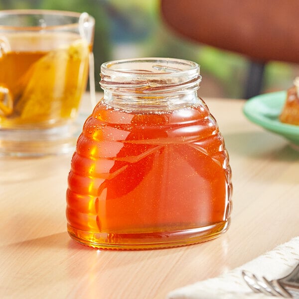 8.5 oz. (12 oz. Honey Weight) Glass Skep (Hive) Jar - 12/Case