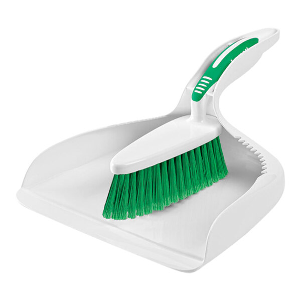 Libman 95 White Counter / Bench Brush and Dustpan Set - 2/Case