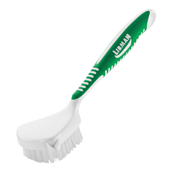 Libman 9" White / Green Culinary Brush with Potato Eye Remover 1040