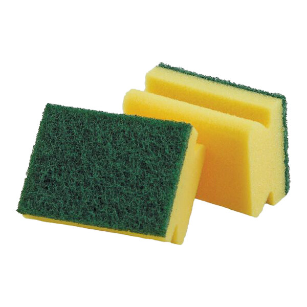 Libman 64 Yellow Synthetic Sponge Scrubber - 12/Case