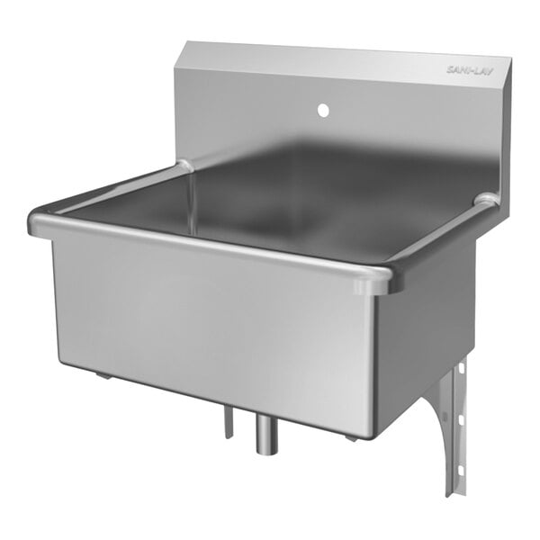 Sani-Lav 5310 25" x 20" Wall-Mounted Scrub Sink with Single Faucet Hole