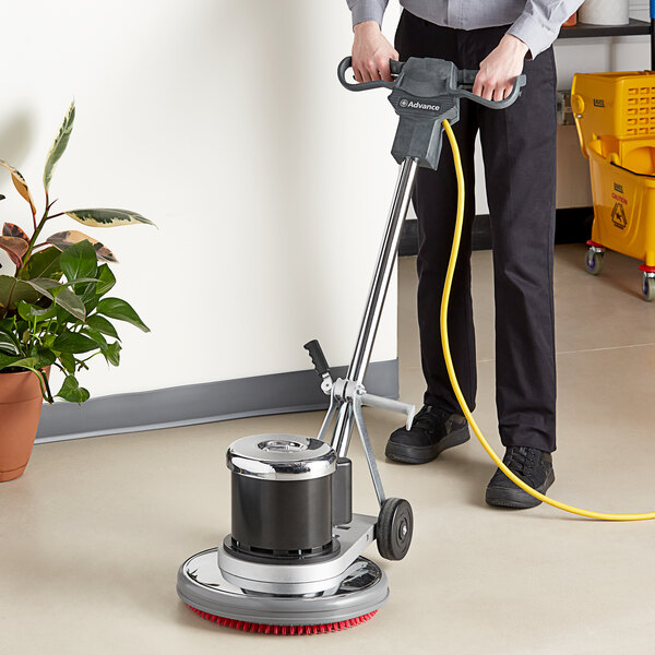 Advance Pacesetter 17HD 01330A 17" Heavy-Duty Single Speed Rotary Floor Cleaning Machine - 120V, 175 RPM