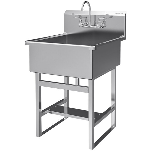 Sani-Lav U2424F-0.5 27" x 27 1/2" Floor-Mounted Hand Sink with (1) 0.5 GPM Faucet