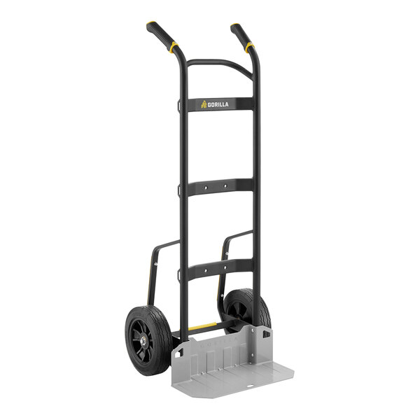 Gorilla 1,000 lb. Steel Hand Truck with (2) 10" Rubber Wheels GHH10