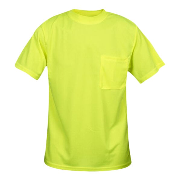 Cordova Cor-Brite Hi-Vis Lime Mesh Short Sleeve Safety Shirt - 4X
